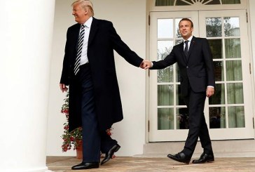 Visible ‘romance’ diplomático en la Casa Blanca entre Trump y Emmanuel Macron