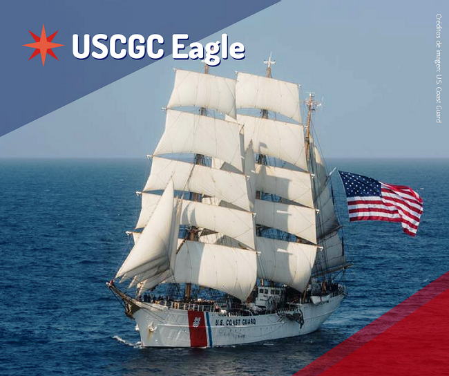 Buque Escuela “Eagle” de la Guardia Costera de EEUU llega por primera vez a Honduras