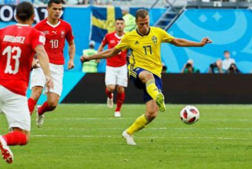 Suecia se impuso a Suiza 1-0 y se clasifica a los cuartos de final de la Copa del Mundo
