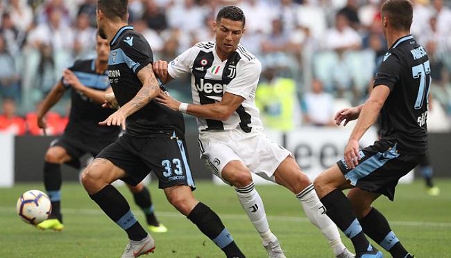 Juventus venció 2-0 a Lazio en el estreno de Cristiano Ronaldo en su “nueva casa”