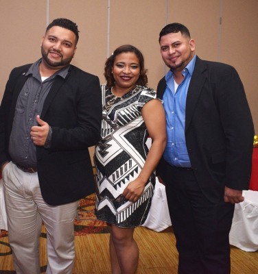 Bryan Ramírez, Lilian Murillo y Rubén Sabillón