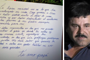 Hija de “El chapo” le envía emotiva carta por Navidad