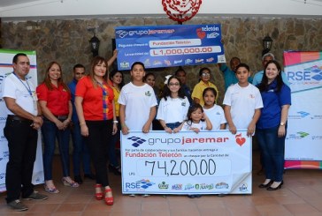 Grupo Jaremar entregó donativo por más de un millón de lempiras a la Teletón 2018