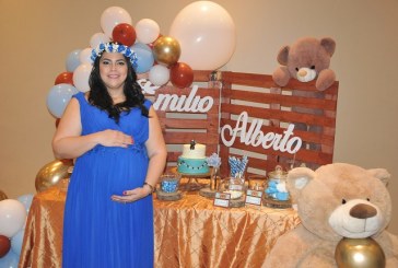 Detalles en azul para Ruby Lizeth en su baby shower