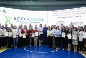 Entregan reconocimiento a empresas e instituciones que apoyan Ecosocial
