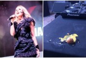 La cantante española Martha Sánchez sufre atentado de huevos en concierto