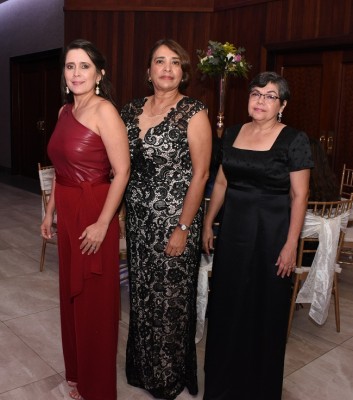 Indira Bueso, Janet de Bermúdez y Linda Anaya