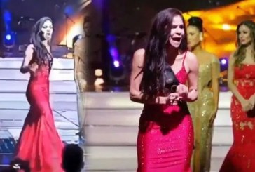Reina colombiana protagoniza escándalo en pleno escenario por trampa en el Miss Global 2020