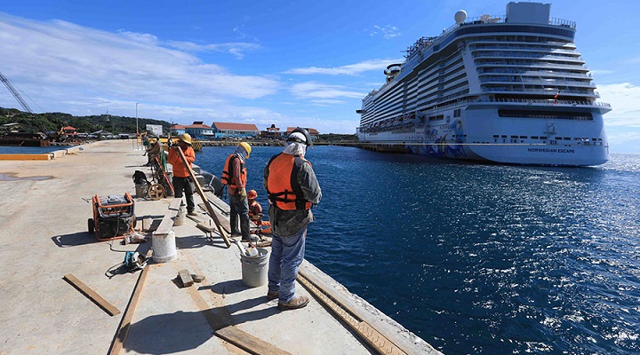 Con ampliación del puerto de Roatán habrá capacidad para recibir en un solo día hasta 18.000 cruceristas