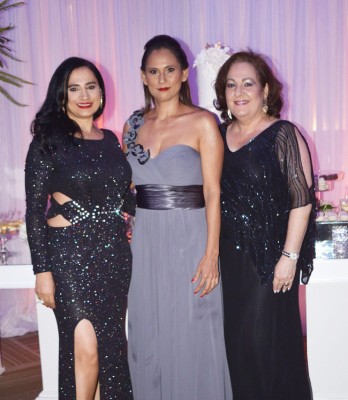 Rania Zayed, Mirna Gómez y Lilian Andonie