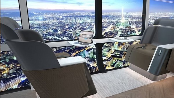 Revelan imágenes del concepto de interior del futuro dirigible comercial Airlander 10