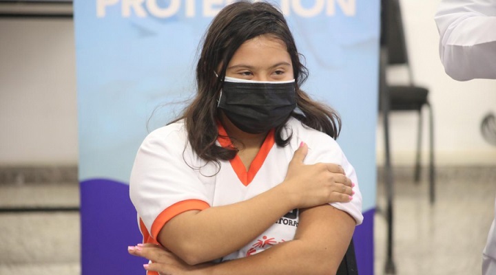 Deportistas de Olimpiadas Especiales de Honduras se vacunan contra la covid-19