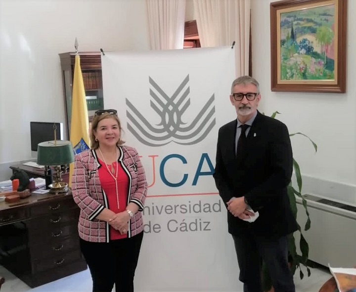 Rectora de UCENM realiza visita interinstitucional a la Universidad de Cádiz, España