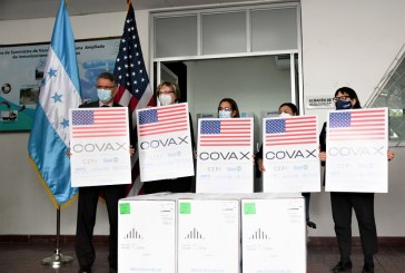 Gobierno de EEUU entrega a Honduras nueva donación de vacunas y viales de dilución contra COVID-19
