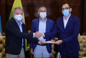 Alcaldía firman convenio con Fenafuth y FIFA para construcción de nuevo estadio en San Pedro Sula