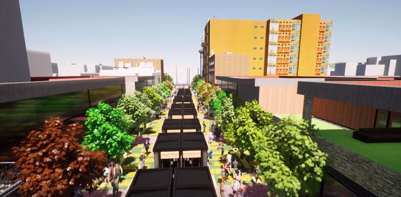 Alcalde sampedrano presenta proyecto para convertir la tercera avenida en la Zona Peatonal los Emprendedores