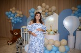 Globos aerostáticos y animalitos en el baby shower dedicado a Elena Flores-Gómez de Zelaya