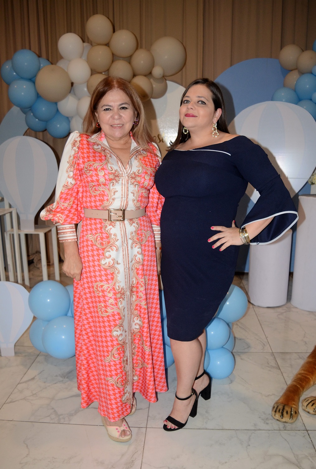 Globos aerostáticos y animalitos en el baby shower dedicado a Elena Flores-Gómez de Zelaya
