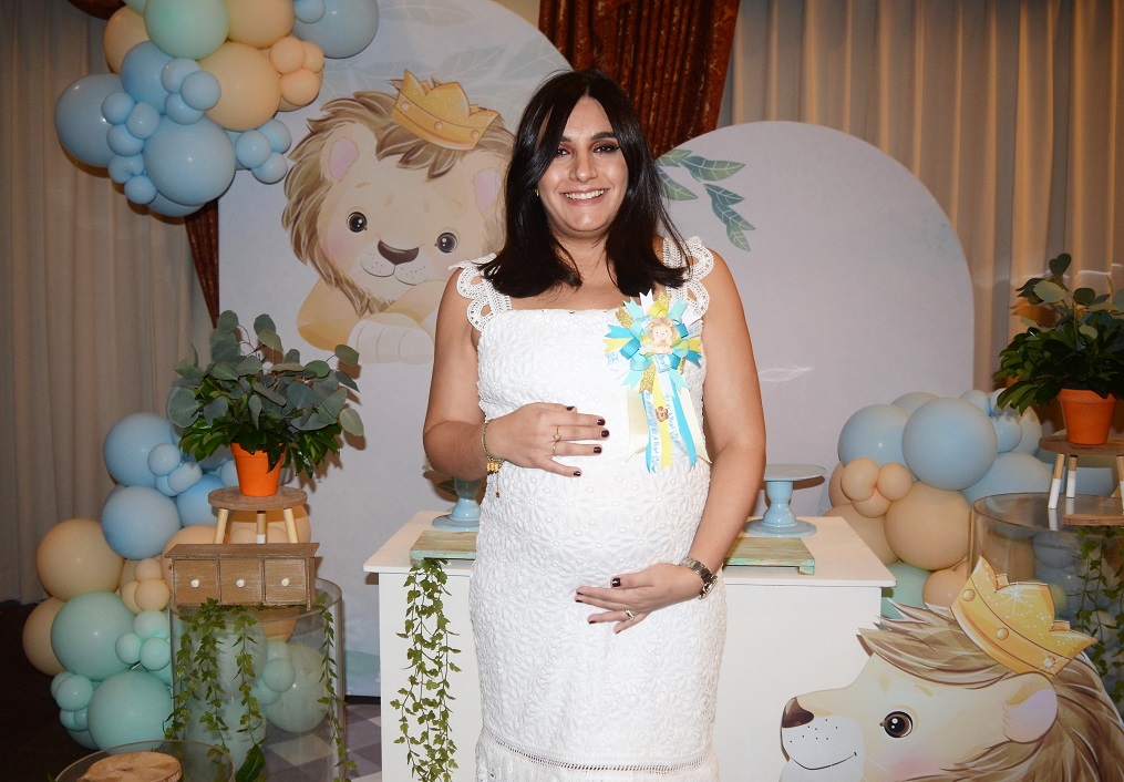 María Fernanda de Aguilar en la feliz espera de su primogénito