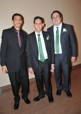 Abner Banegas, Claudio Aguirre y Wilberto Molina