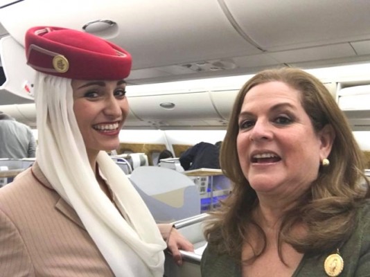 Elida Dieck viajando a Dubai