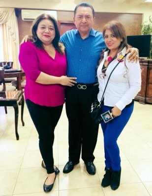 Judith Reyes, Paty Mejia y Misael Argeñal