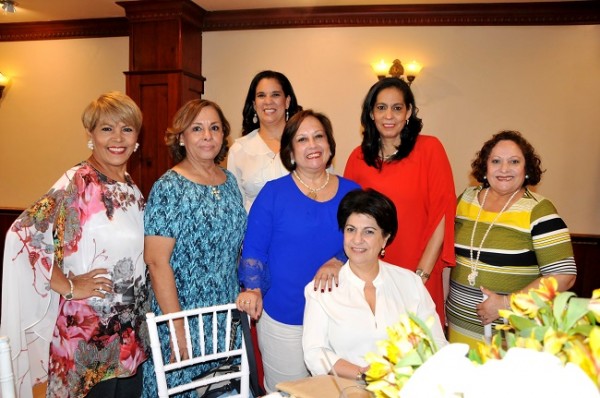 Ana Morillo, Elida Guadamuz, Mayra de Portillo, Sandra Orellana, Prisca de Zablah, Lourdes de López y Luna Assaf de López.
