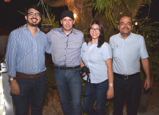 Víctor Rodríguez, Allan Caballero, Andrea Umaña y Mauricio Núñez