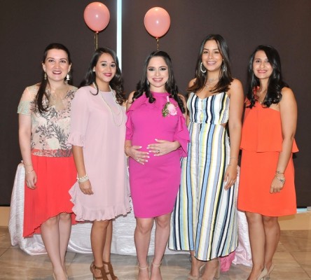 Nora Bueso, Andrea de Pineda, Daniela Castro de Hernández, Faria de Sagastume y Daidri Santos