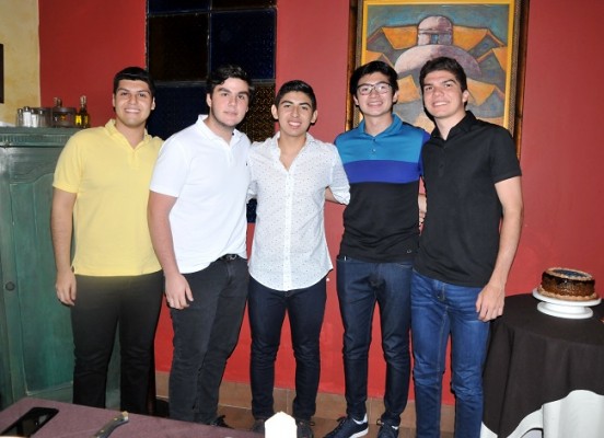 Diego Rojas, Óscar Prego, Gabriel Martínez, Andrés Lanzas y Javier Raudales