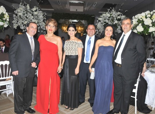 José Jaar, Lilian de Jaar, Sandra de Faraj, Raúl Faraj, Ellen y Karim Qubain