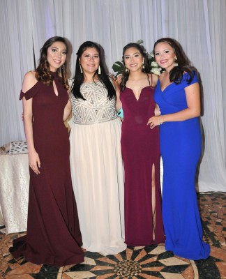 Mónica Dubón, Sofía Escobar, Lilian Cruz y Sarah Alvarenga