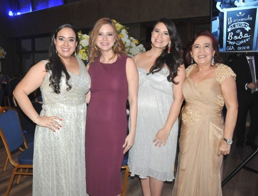 Julissa Villeda, Bessy Hernández, Doris de Hasbun y Yolanda López