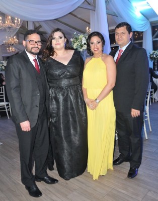 Celeo Aguilar, Celeste Reconco, Gina de Mencía e Ilich Mencía