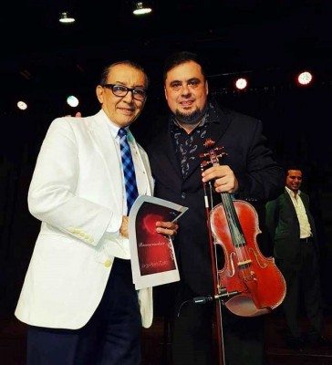 Jorge Alberto Coto junto al gestor del evento, Ángel Ríos