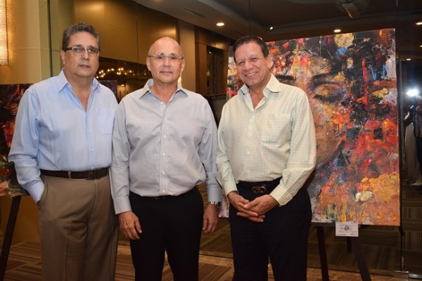 Héctor Urmeneta, Isacio Albir y Johnny Chahín