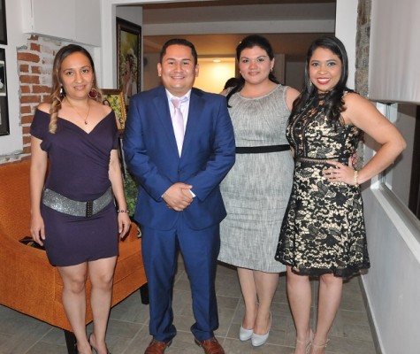 Natalie Guzmán, Danilo Umanzor, Emilse Erazo y Claudia David