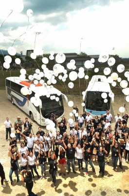 Inolvidable despedida de los altos ejecutivos de COAGRICSAL y comunicadores sociales en la fábrica de chocolate XOL, La Entrada, Copán.