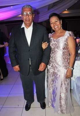 Los padres del novio, Ronaldo Aguilar y Miriam Henríquez