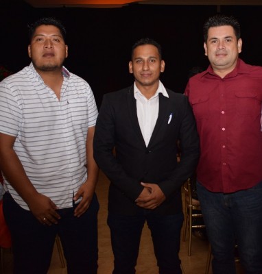 Víctor Carranza, Ronny Ortiz y Geovanny Gallo 