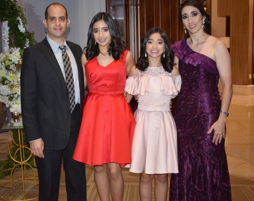 Yusef Kury, Fadia, Gisselle y Hanan Canahuati de Kury