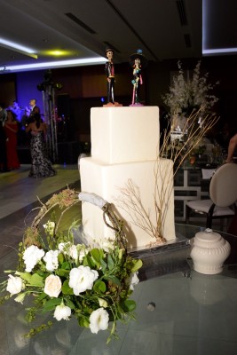 El exquisito y llamativo pastel de bodas fue elaboración de Eva Caballero
