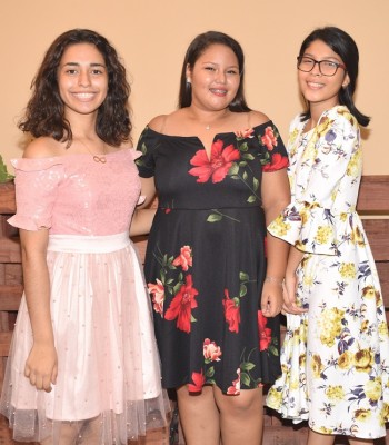 Honnie Cabrera, Irini Andreakis y Celeste Paz.