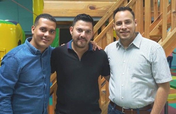 Joel Oviedo, Marco Coto y Fernando Tabora