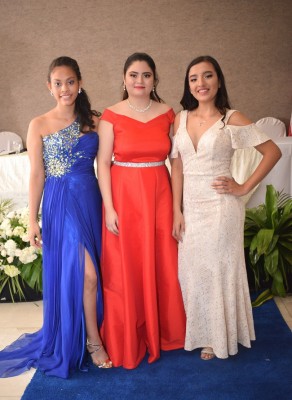 Merary Linares, Samantha Zaldívar y Wendy Argueta
