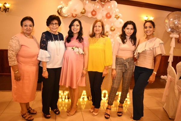 Carmen de Moreno, Dalila de Zavala, Karla Iveth Zelaya de Moreno, Gladys Armijo, Karen Caballero y Dalila Zavala