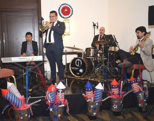 La agrupación San Pedro Sula Jazz Band amenizó la celebración.