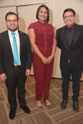 Lester Herrera, Claudia Aguilera y Luis Fernando Torres.