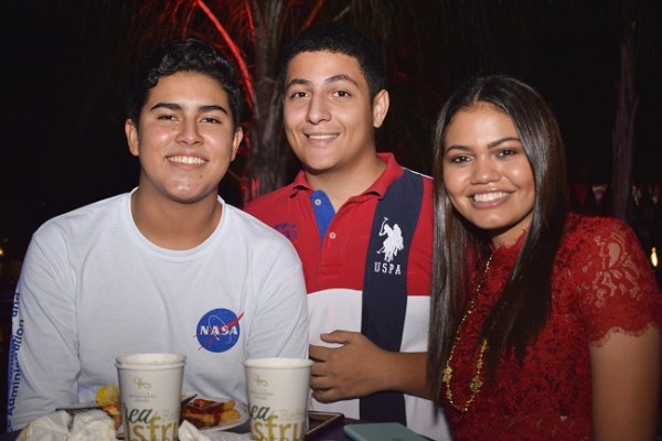 Mario Barrientos, Joseph Tavares y Angella Falck.