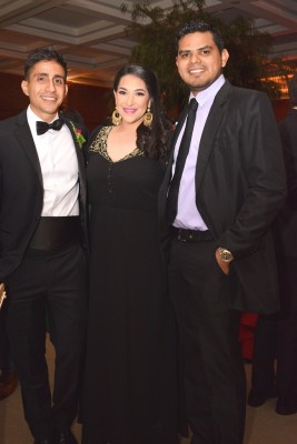 Miguel Facusse, Alejandra Reina y Ricardo Canales.